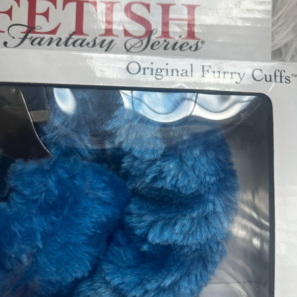 Fetish Fantasy Series Original Furry Cuffs Blue New! - Picture 2 of 6